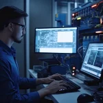CAD Specialist arbeitet an PC, Engineering Jobs in Leipzig