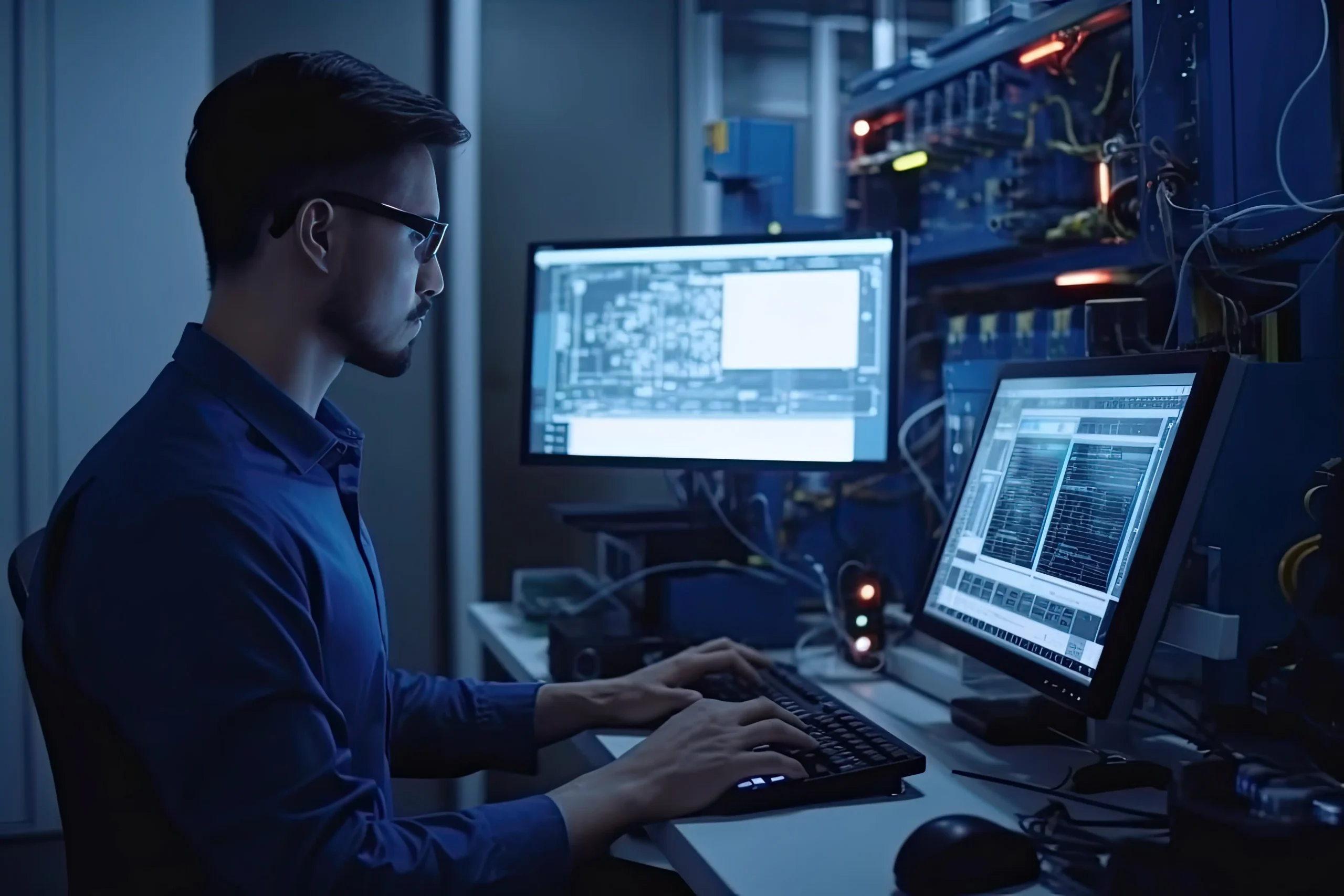 CAD Specialist arbeitet an PC, Engineering Jobs in Leipzig