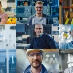 Collage aus berufserfahrenen Fachkräften aus unterschiedlichen Branchen – unter anderem Technik, IT, Medizin, Produktion und Logistik. Symbolbild für Vielfalt und Karriereberatung für Berufserfahrene.